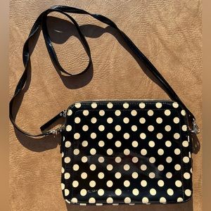 Kate Spade Polka Dot Purse black and white classic bag side body bag